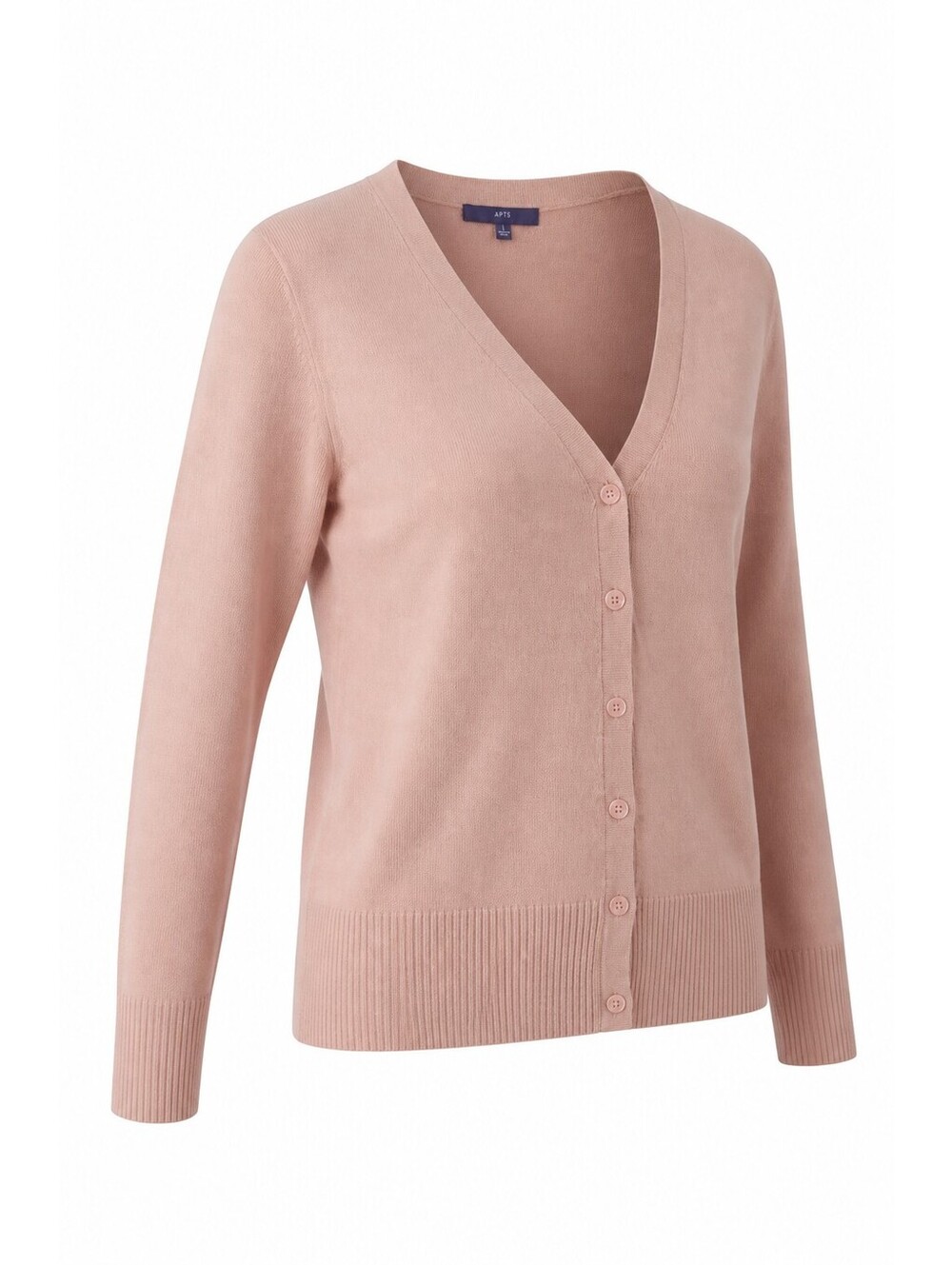 APT. 9 Women's Large Light Pink Button-Up Cardigan Sweater